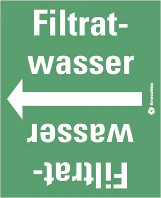 Produktbild von Dreifke® Rohrleitungsband Filtratwasser, praxisbewährt, ab Ø 50mm, grün/weiß,...