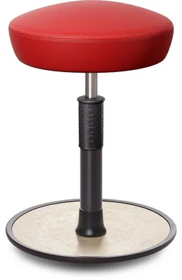 Produktbild von Sitz- Stehhocker Free Regular Hutsitz skai Kunstleder Rot schwarz /cremeweiß.
