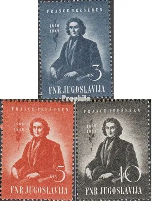 Produktbild von Briefmarken Jugoslawien 1949 Mi 567-569 (kompl.Ausg.) postfrisch Todestag Franc Preserens