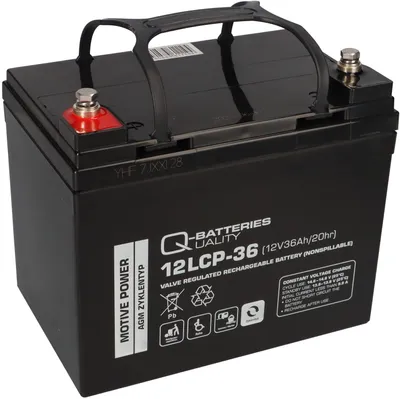 Obrázok produktu pre Q-Batteries 12LCP-36 / 12V - 36Ah olovená batéria typu AGM - hlboký cyklus VRLA