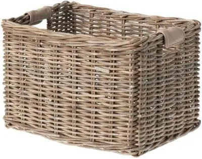Produktbild von Famanu Motorradkorb mit Kassettehalter - Hochwertiges Rattan