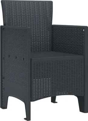 Obrázok produktu pre vidaXL Záhradná stolička, 4 ks, antracitová, 53 x 49 x 85 cm, polypropylén