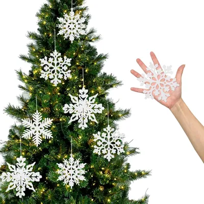 Productafbeelding van Sneeuwvlokken decoratie Kerstmis - Set van 24 - Bruiloft - Feest - Wit
