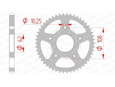 Produktbild von AFAM Kettenrad Stahl Standard - 428
