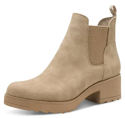 Immagine prodotto di Stivali Chelsea da donna MARCO TOZZI, con cerniera, vegani, color beige (Dune), taglia 36 EU