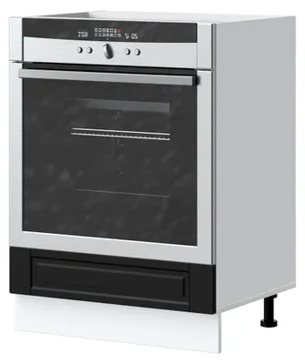 Produktbild von Herdumbauschrank Porto Schwarz Holzwerkstoff
