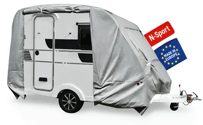 Produktbild von POLCOVER Abdeckplane für Wohnwagen - Geeignet für Niewiadów N-Sport (NT-Sport/NTL-Sport) - Wetterfeste Wohnmobilabdeckung - Langlebig Schutzhülle Atmungsaktive - 5 Schicht Wohnwagenplane