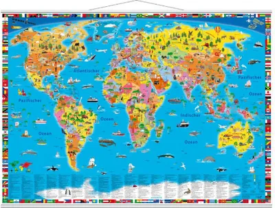 Produktbild von Illustrierte politische Weltkarte