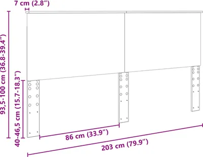 Zdjęcie produktu dla vidaXL Zagłówek biały 100 cm Materiał drewnopochodny