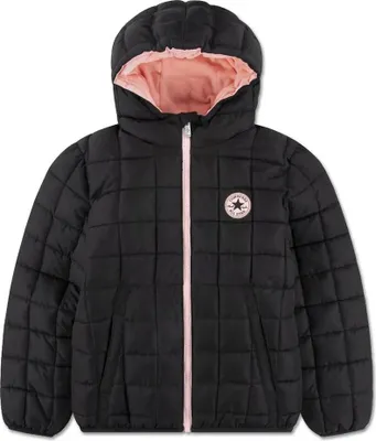 Produktbild von Converse Kids Cnvn Square Quilted Mdwt Puffe Jacke Schwarz 13-15 Years Mädchen Schwarz 13-15 Years