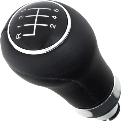Produktbild von Leder Schaltknauf Knauf 6-Gang in Schwarz 12mm Aufnahme für Audi A1 8X GB A2 A3