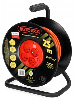 Produktbild von Elgotech Garten Trommel-Verlängerungskabel 25m 4 Steckdosen