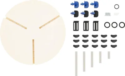 Immagine prodotto di Piatto girevole in Vetroceramica - Morsetto per tornio da Vetroceramica - Materiale: plastica ABS - Ideale per modellare e rifinire - Adatto sia a principianti che a professionisti - Colore: bianco