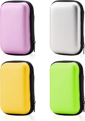 Produktbild von 4 Stück Kartenbox - Robuste Kartenbox für Spielkarten - Karten Etui für UNO Kartenspiel Phase 10 Kartenspiel Cabo Kartenspiel (Silber + Rosa + Gelb + Grün)