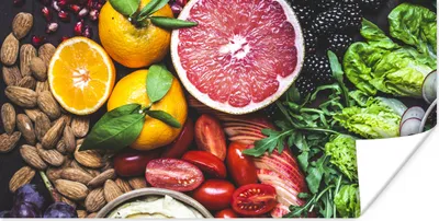 Produktbild von MuchoWow® Poster Gemüse - Obst - Farben 120x60 cm - Bild