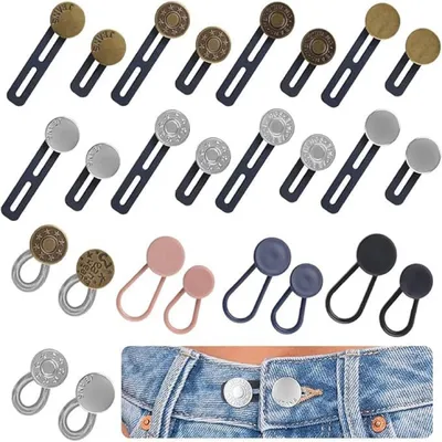 26 Hosenknopf-Verlängerer, verschiedene Größen, Jeans-Taillenweiterer