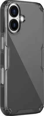 Produktbild von Nillkin, Hülle für iPhone 17 mit harter Rückseite und flexiblen Rändern, Schwarz transparent