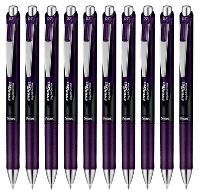 Produktbild von Pentel EnerGel XM BL77A2 Gelschreiber mit Druckmechanik, bordeaux-schwarz (12 Stück)