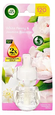 Zdjęcie produktu dla Wkład Air Wick biała piwonia i kwiat jaśminu do elektrycznego odświeżacza powietrza 19ml