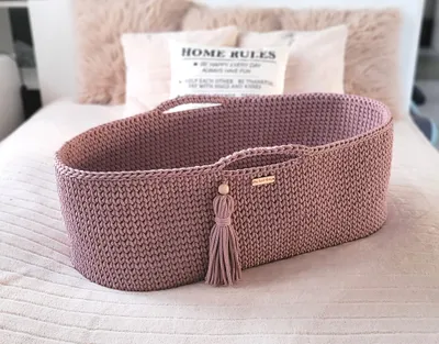 Obrázek produktu pro Mojžíšův koš BOHO Handmade - fialový