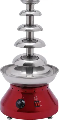 Immagine prodotto di Fontana di cioccolato - Torre per fonduta - 5 livelli - 230 W - Capacità 3 L - Acciaio inossidabile - Altezza 61,3 cm - Funzione di riscaldamento - Rosso