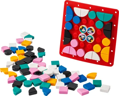 Productafbeelding van LEGO 41963 DOTS Mickey en Minnie creatieve patches, doe-het-zelf knutselset om kleding, rugzakken en accessoires te decoreren, een creatieve activiteit voor kinderen