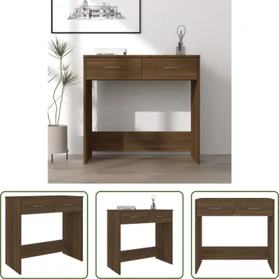 Immagine prodotto di The Living Store Scrivania look rovere marrone 80x40x75 cm materiale in legno