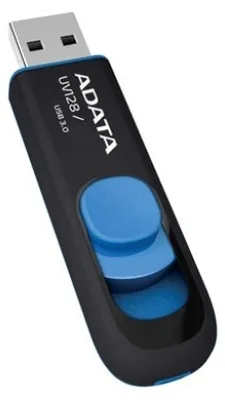 Produktbild von ADATA 64GB DashDrive UV128, 64 GB, USB 3.0, Slide, 21 mm, 69 mm, 9 mm