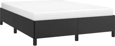 Image de vidaXL Sommier noir 140x190 cm similicuir
