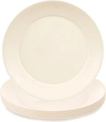 Produktbild von Orion | Flacher Essteller - Tafelservice - 6er Set - Kunststoff - Rund - Beige - 23,5 cm - Spülmaschinenfest - SANDY