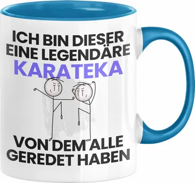 Produktbild von Karateka Geschenk Tasse Lustige Geschenkidee Geburtstag für Karateka Ich Bin Dieser Legendäre Karateka Von Dem Alle Geredet Haben Kaffee-Becher (Blau)