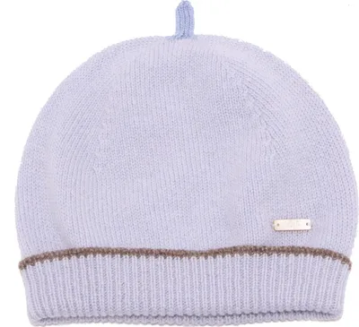 Imagen del producto de 6017V: Gorro para bebé, color azul claro, modelo "Baby T", para niño