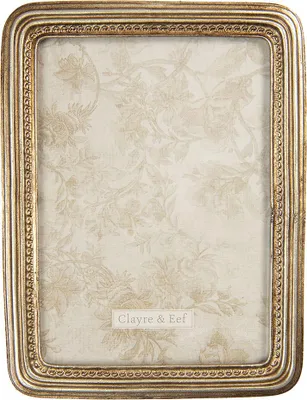 Produktbild von Clayre & Eef Bilderrahmen 13x18 cm Goldfarbig Kunststoff