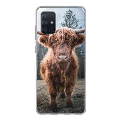 Produktbild von MuchoWow® Handyhülle Schutzhülle Hülle für Samsung Galaxy A51 Schottischer Hochländer - Kuh - Tiere - Berg - Natur Silikon Softcase Handy Hülle - Schutzabdeckung