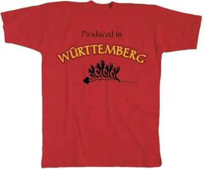 Produktbild von Kinder T-Shirt mit Print - Produced in Württemberg - 08274 rot - Gr. 86-164 Größe - 86/92