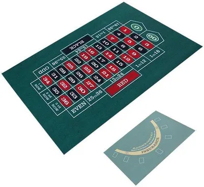 Productafbeelding van Poker mat pokertafelkussen, dubbelzijdig patroon, pokeronderlegger, dubbelzijdig vilt, roulette, mat, tafelspel van vilt, 60 x 90 cm (A)