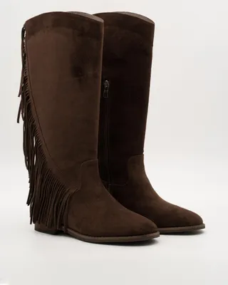 Produktbild von Westernlaarzen Bruin Suedine Franjes