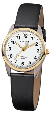 Produktbild von Regent Damenuhr F661 – Titan, Zifferblatt weiß