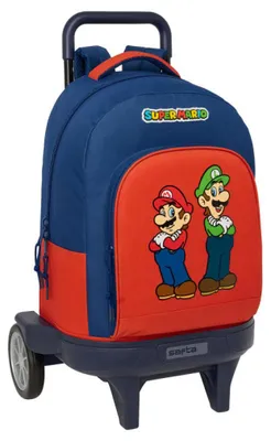 Produktbild von Safta Super Mario 33l 33x45x22 Cm Rucksack Mit Rollen Blau  Kinder Blau One Size