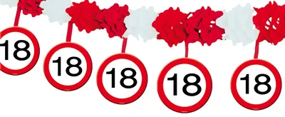 Produktbild von 18. Geburtstag Verkehrsschild Girlande