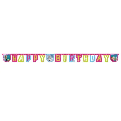 Produktbild von Disney Frozen 'Happy Birthday' Gestanzte Girlande