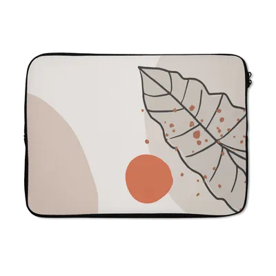 Produktbild von MuchoWow® Laptop Hülle 13 Zoll Sommer - Orange - Blatt Laptoptasche - Laptophülle - Sleeve - Rundumschutz