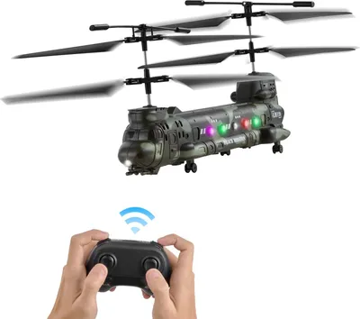Produktbild von RC-Helikopter - Ferngesteuerter Hubschrauber 2,4 GHz 3,5-Kanal - Flugzeit 20 Minuten - Start/Landung per Taste - LED-Lichter - Für Kinder ab 8 Jahren