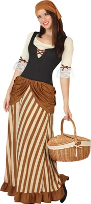 A woman is posing in a costume.
