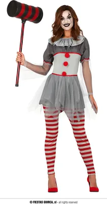 Produktbild von Mörder-Clown (weiblich) Erwachsene Grösse M 38-40