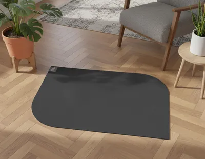 Produktbild von SANOZOO® - Napfunterlage Blatt -  Futtermatte in Grau 60 x 90 cm