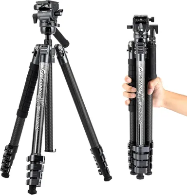 Produktbild von Reisekamera-Stativ – Kamerastativ – Fotostativ – Reisestativ – Carbon-Stativ – Ultraleicht, 1,34 kg