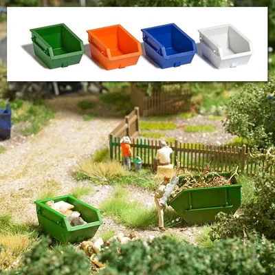 Obrázok produktu pre Busch H0 1/87 7752 Mini-Set: 4 Absetzcontai. 1,5m³