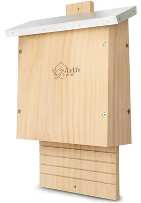 Image de Boîte pour chauves-souris en bois de pin, résistante aux intempéries et montée