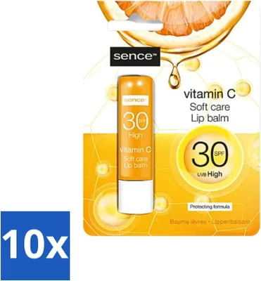 Produktbild von Sence - Soft Care Vitamin C - Lippenbalsam - Feuchtigkeitsspendend - 4,3 g - Vorteilspack - 10 Stücke